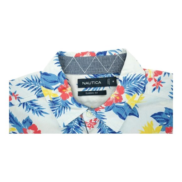 Calvin Klein Men's Hawaiian Shirt Floral‎ Print Short Sleeve Sz M Medium - Picture 5 of 5